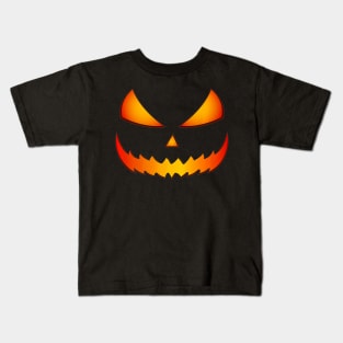halloween scary evil pumpkin funny pumpkin head Kids T-Shirt